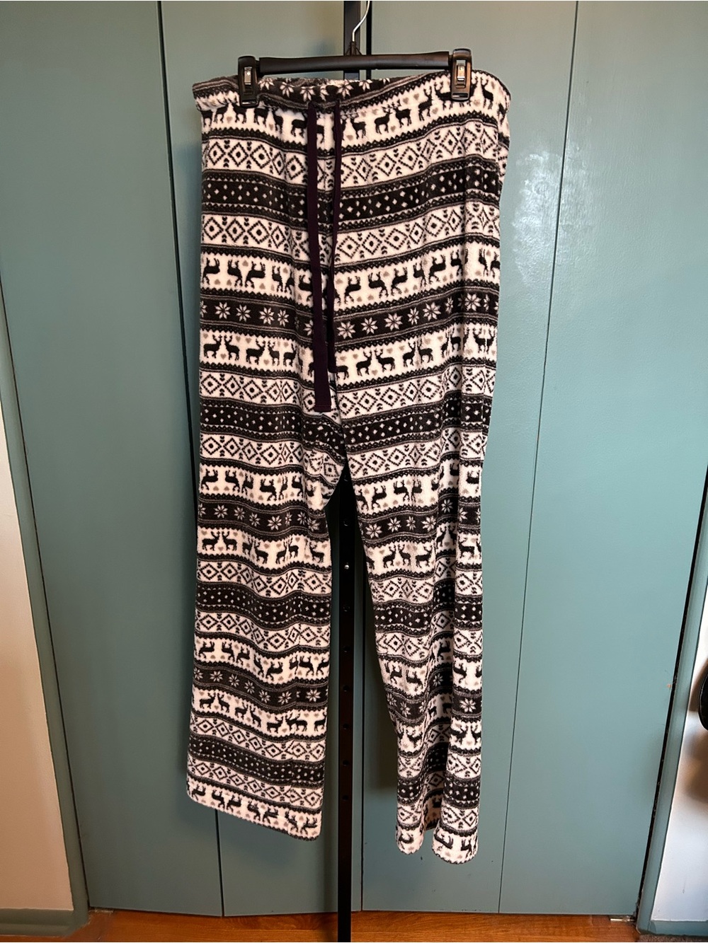 long tall sally Black and White Fair Isle Pajama Pants